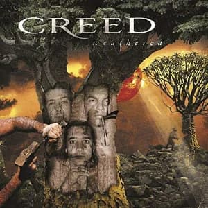Weathered album cover