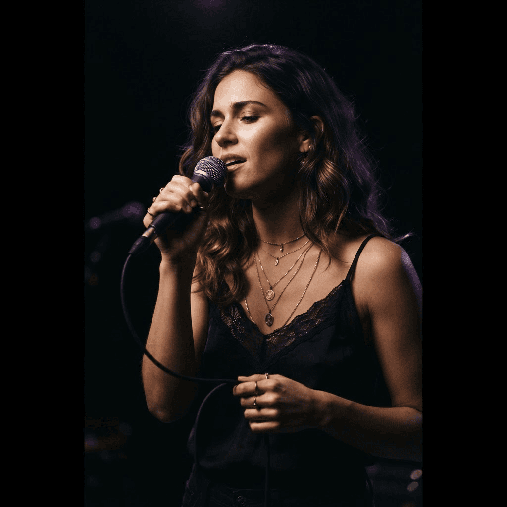 Artist performing on stage