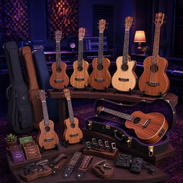 Ukuleles in the OohYeah music marketplace